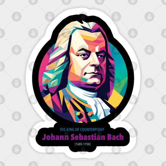 Johann Sebastian Bach Sticker by BAJAJU